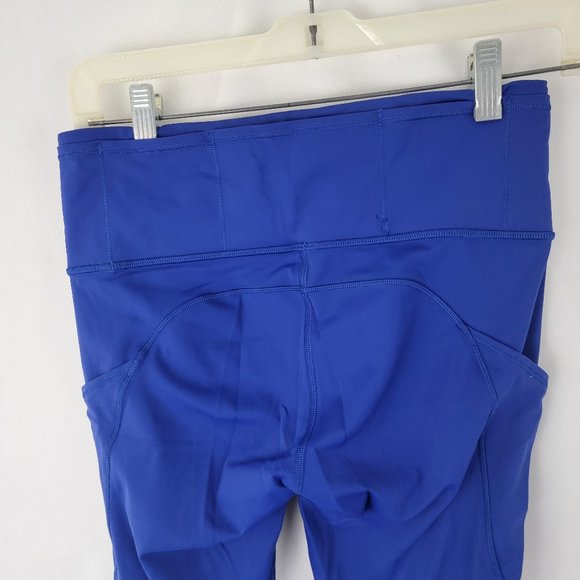 LULULEMON Womens 6 Fast & Free 7/8 Tight II Nulux BLUE Non Reflective *READ* - Picture 5 of 16